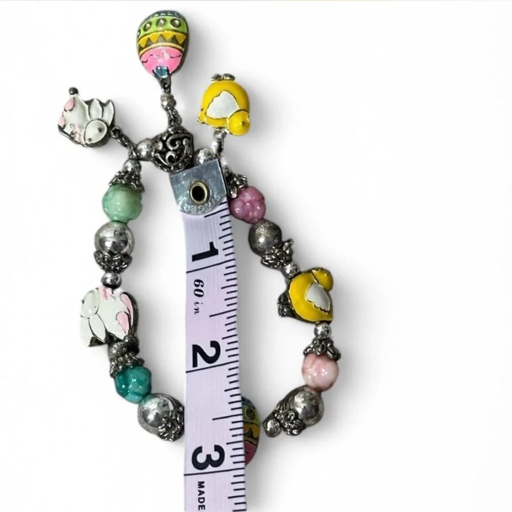 Vintage Colorful Easter‎ Charm Bracelet